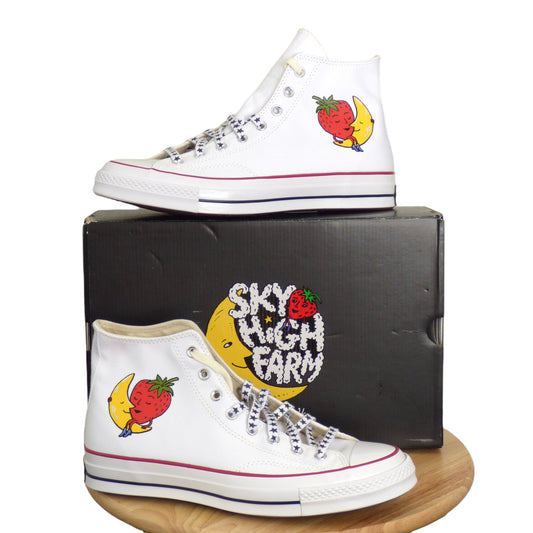 CONVERSE x SKY HIGH FARM- High Top Canvas Sneakers, Size 11