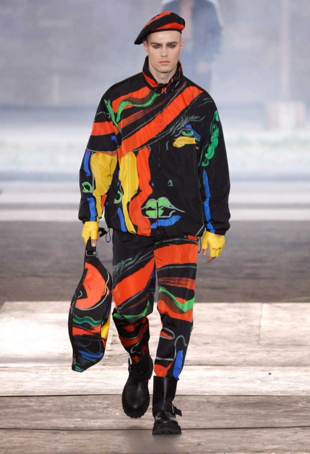 MOSCHINO COUTURE!- NWT 2023 Multi Color Nylon Jacket, Size Large