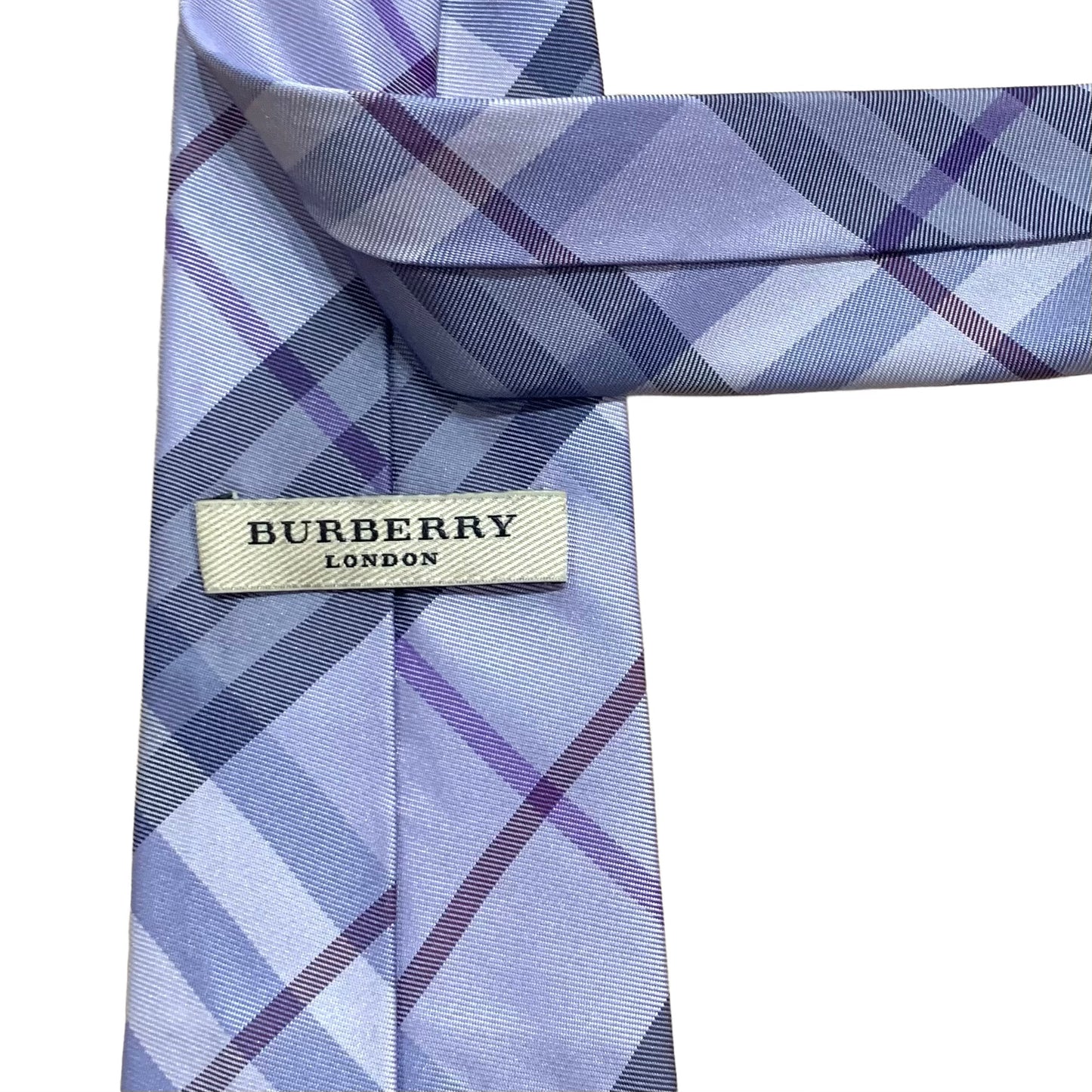 BURBERRY- Purple Plaid Silk Tie