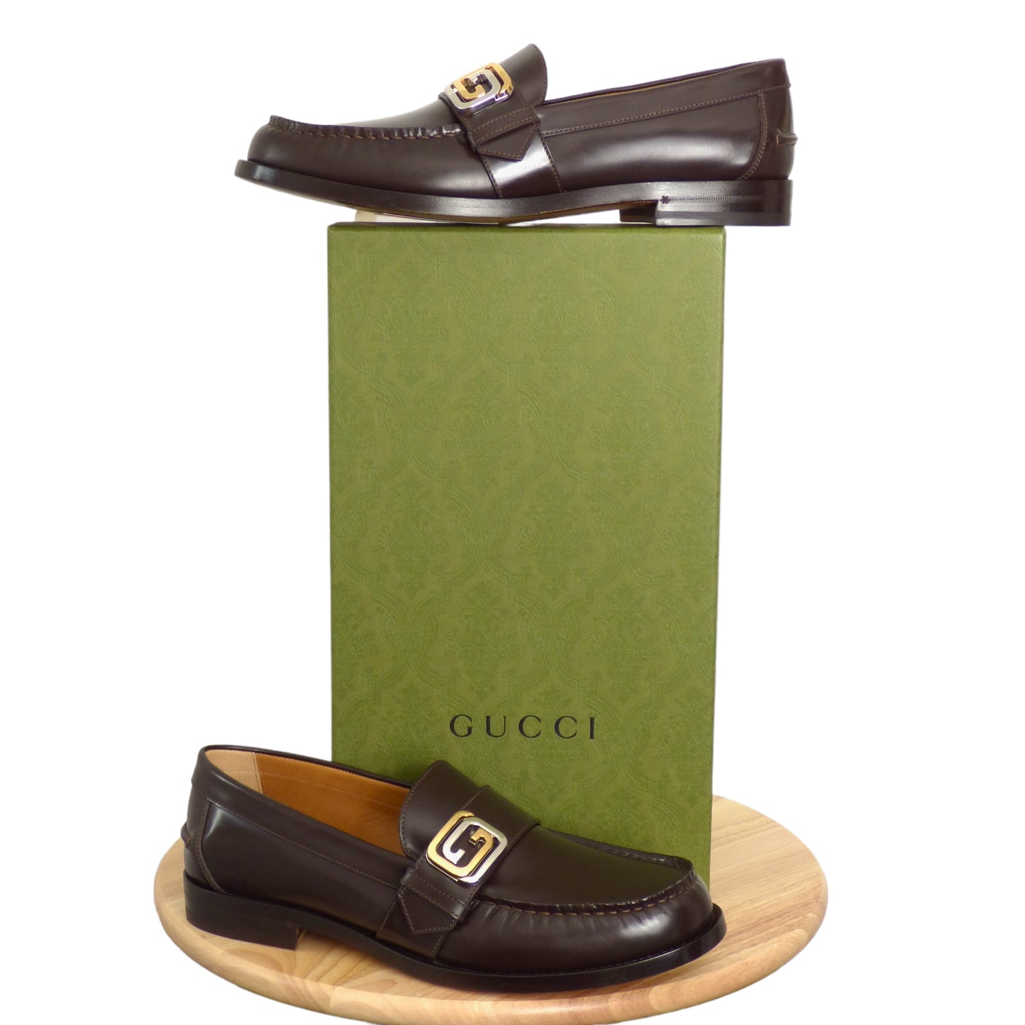 GUCCI- NIB Brown Millennial Ribot Loafer, Size US-11