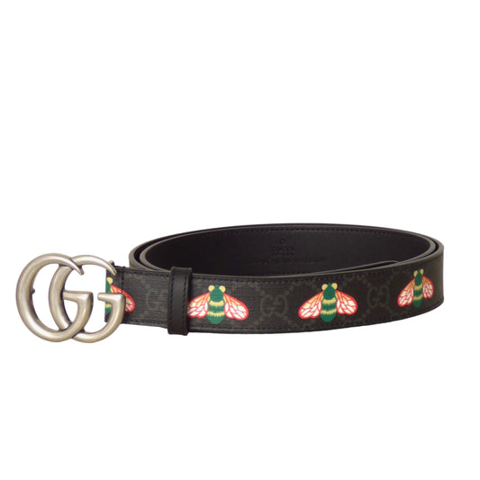 GUCCI - NWT Marmont Bee Leather Belt, Size 42