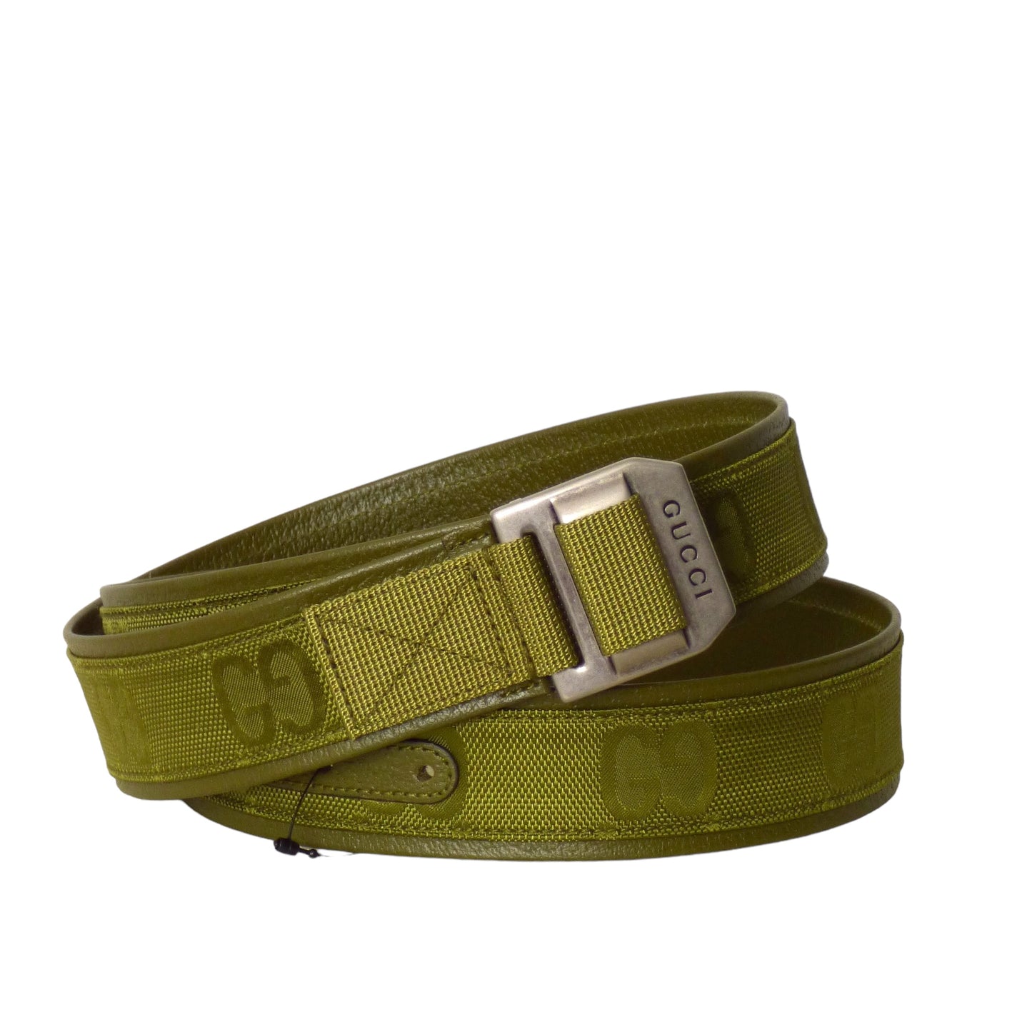 GUCCI - NWT Green Logo Utility Belt, Size 48