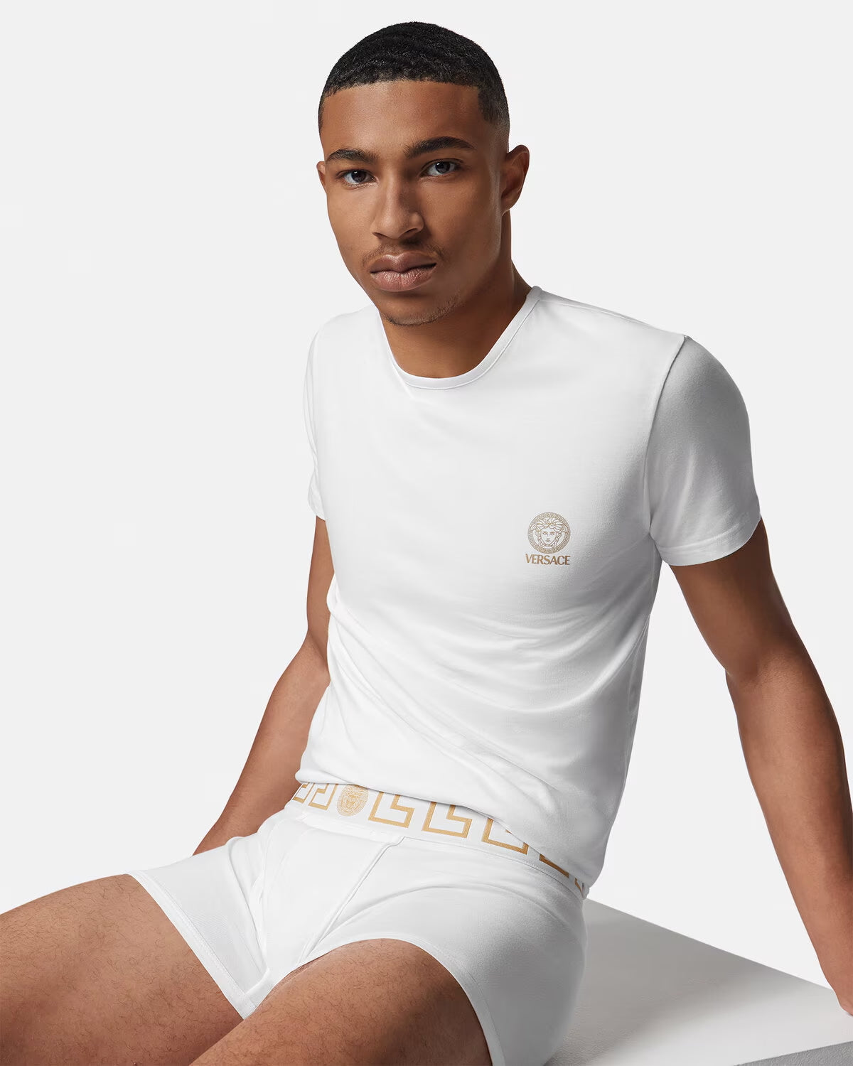VERSACE- NIB White Low Rise Trunk, Size 2XL