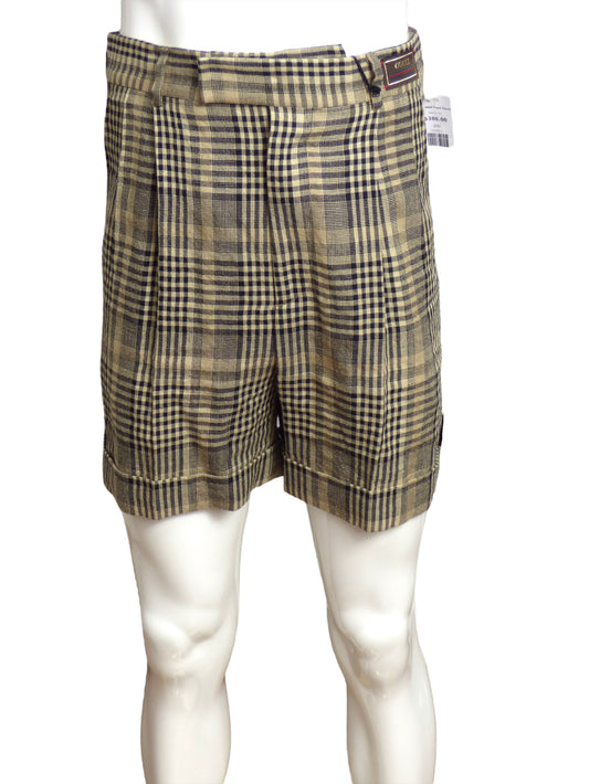 GUCCI- NWT 2022 Wool Plaid Shorts, Waist 30"