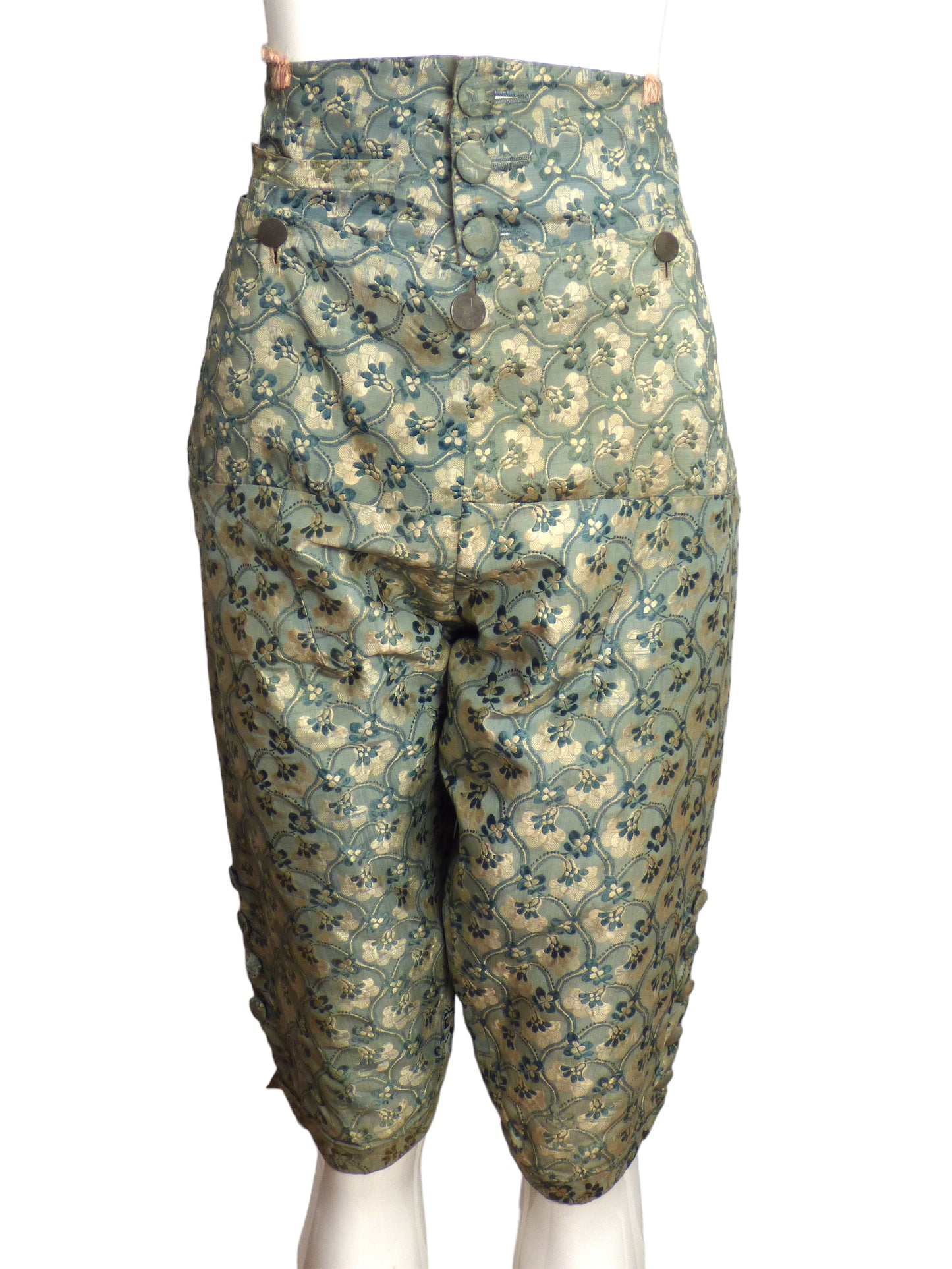 c.1780 Green Silk Brocade Breeches