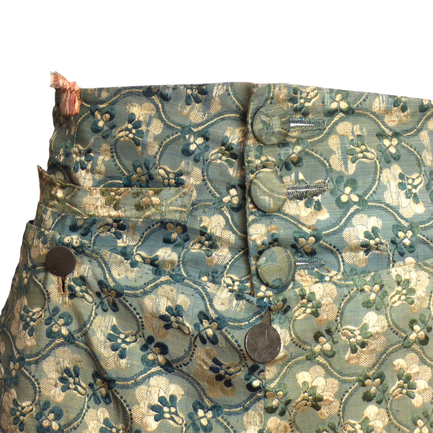 c.1780 Green Silk Brocade Breeches