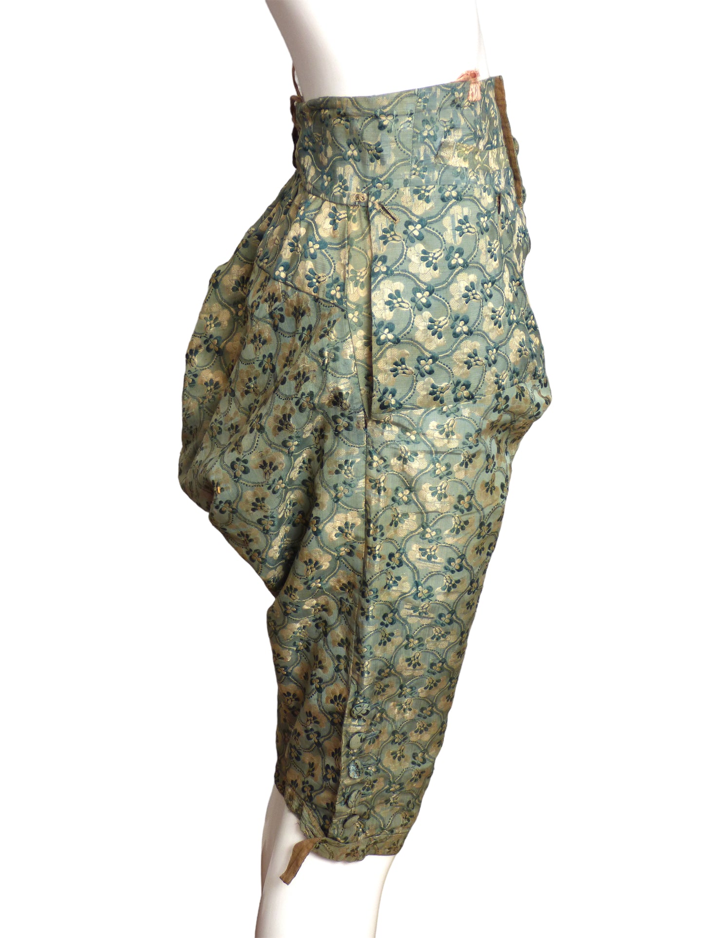 c.1780 Green Silk Brocade Breeches