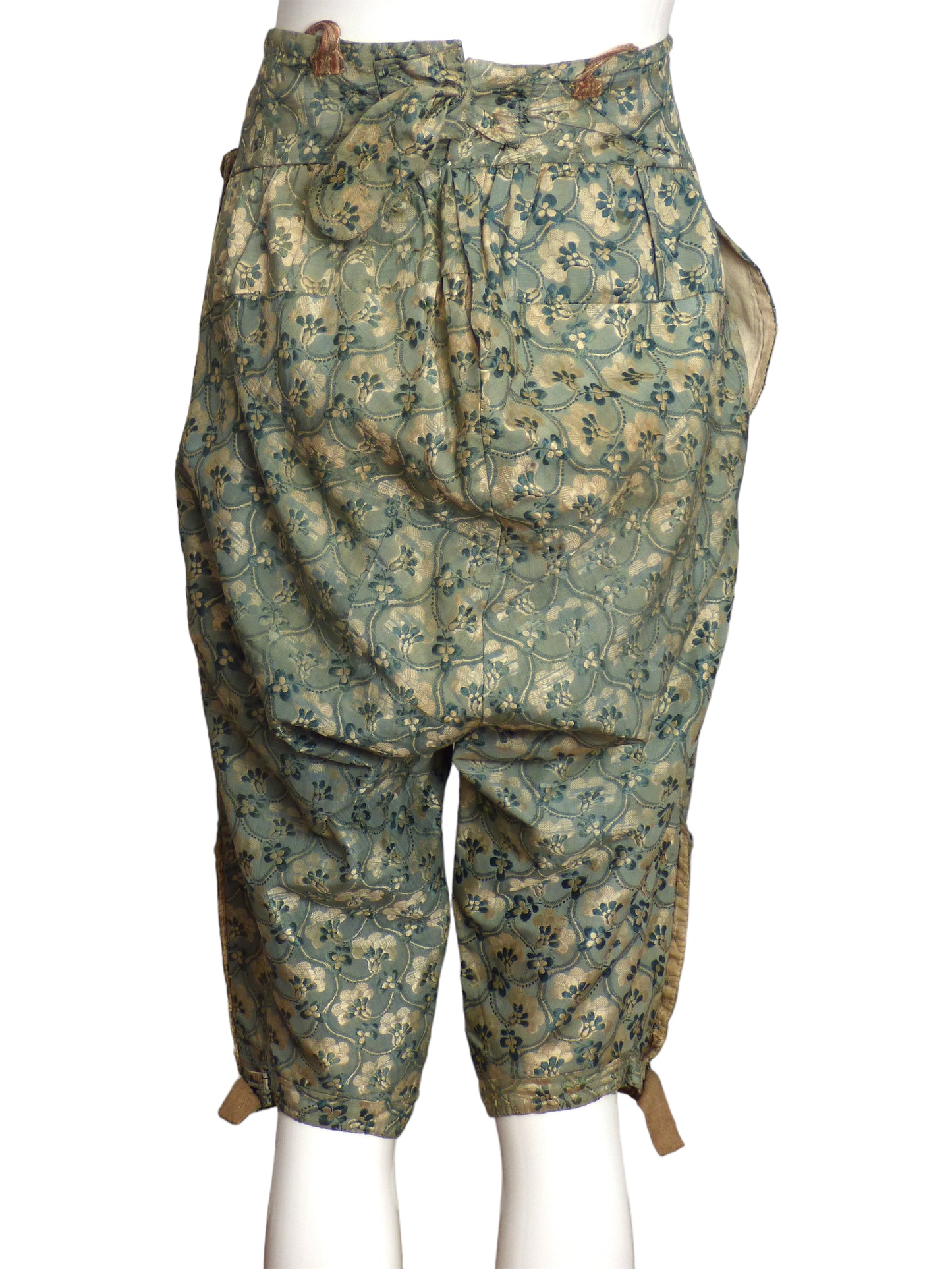 c.1780 Green Silk Brocade Breeches