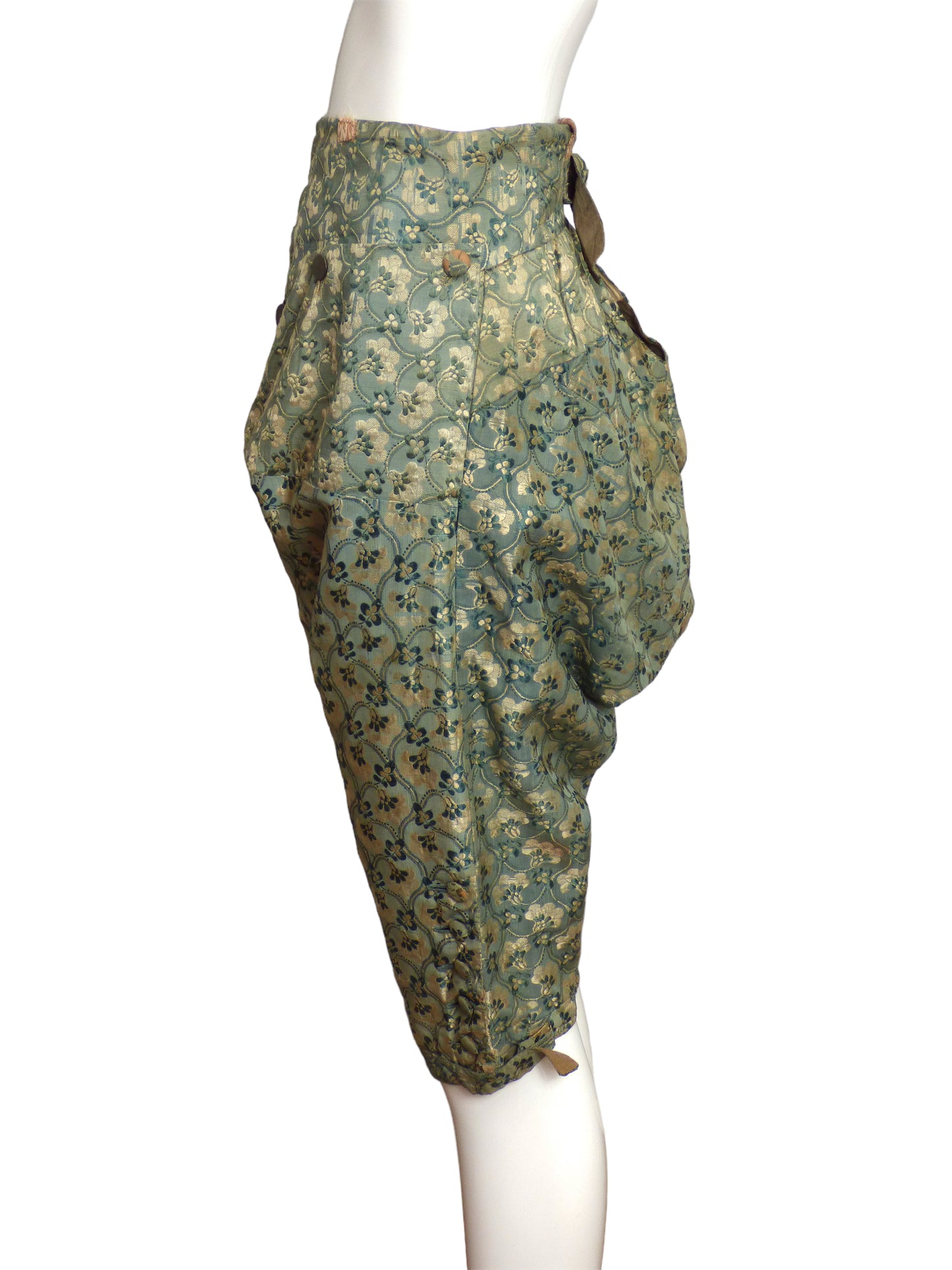 c.1780 Green Silk Brocade Breeches