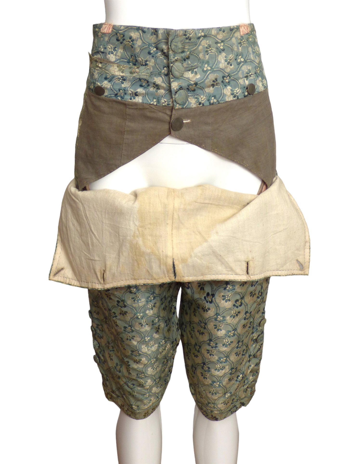 c.1780 Green Silk Brocade Breeches