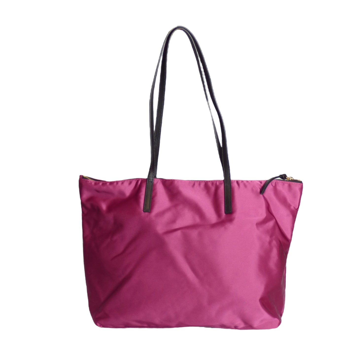 VERSACE- Burgundy Nylon & Leather Tote