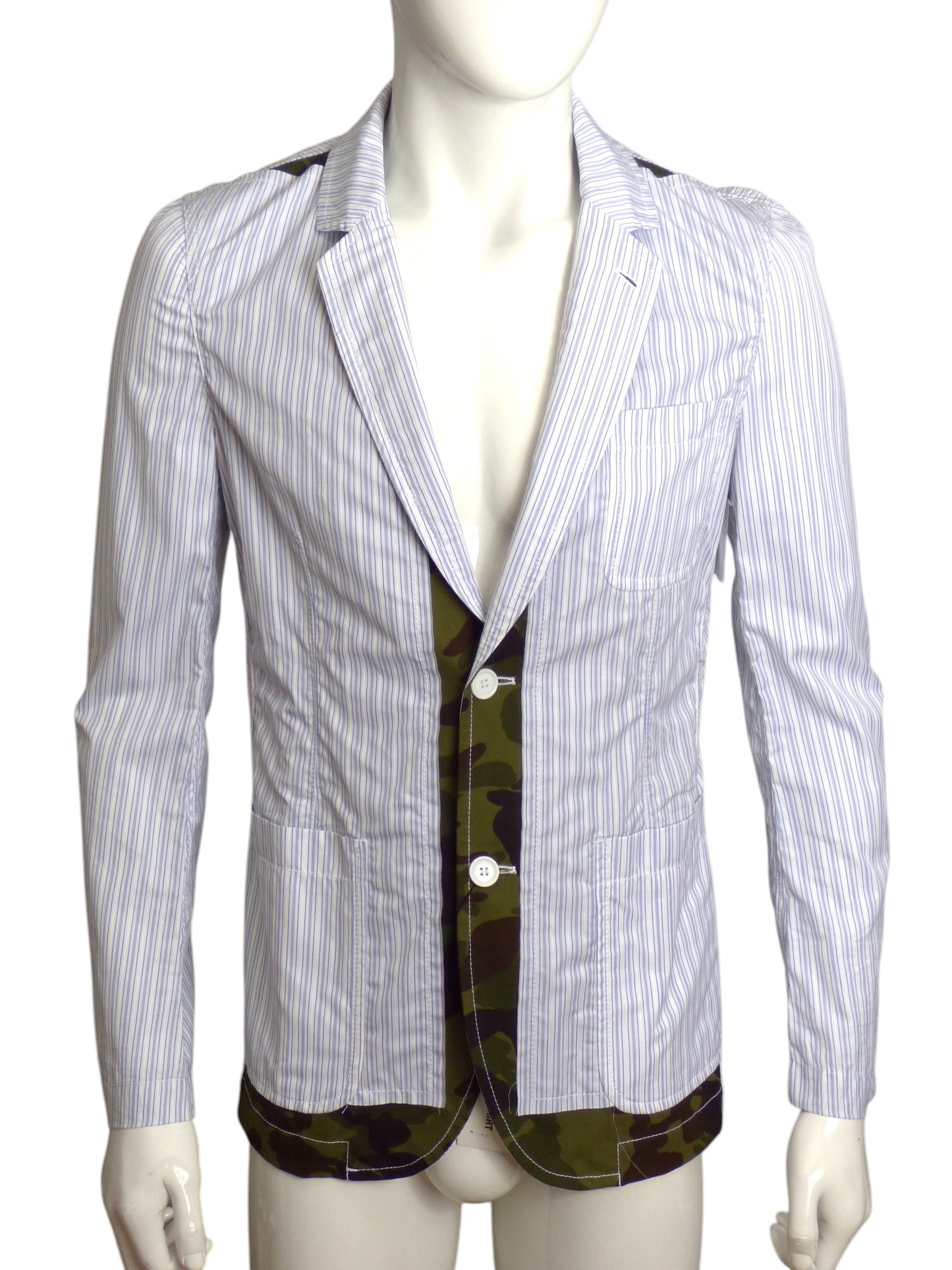 COMME DES GARCONS- NWT Cotton Stripe Blazer, Size Medium