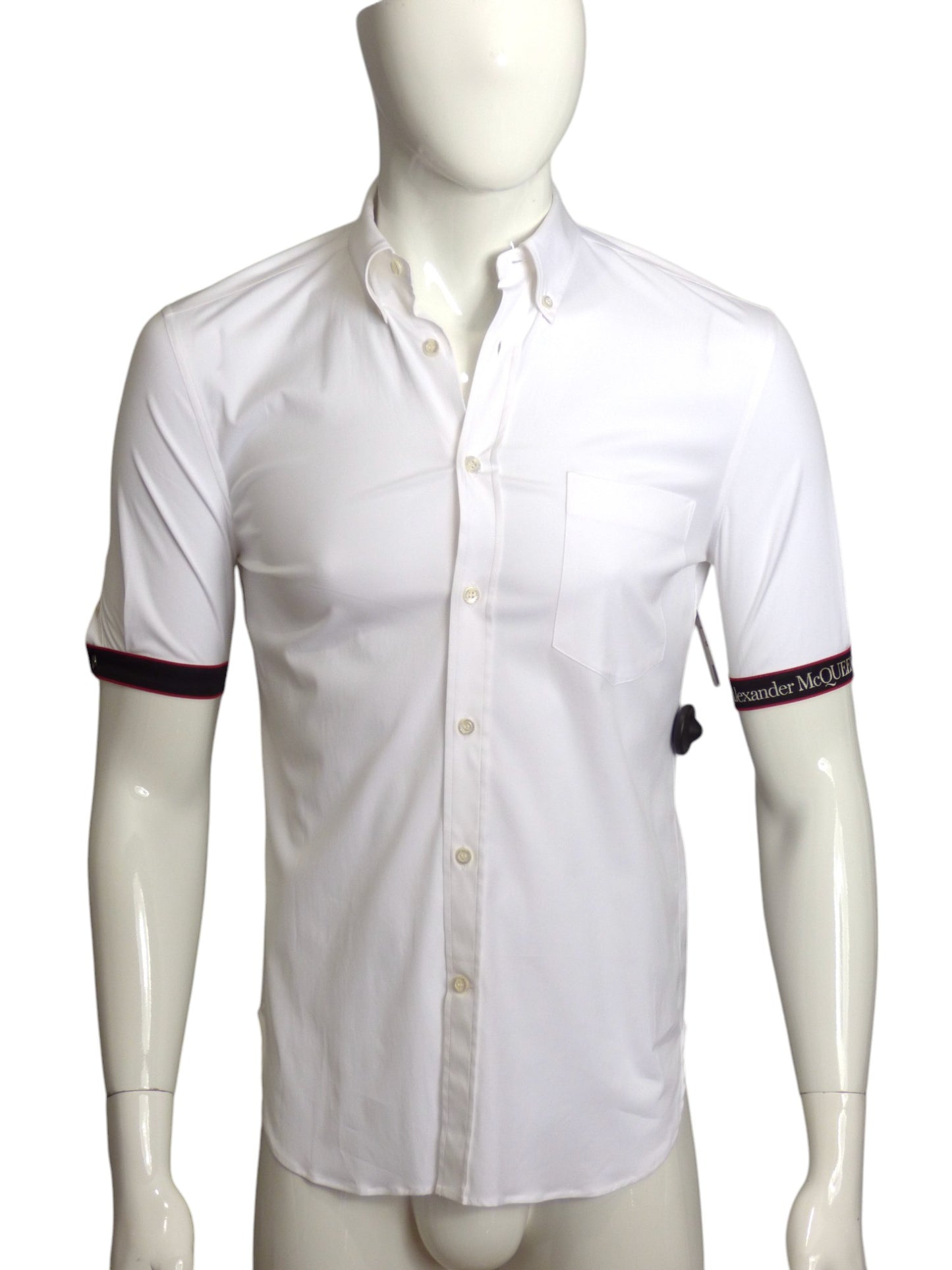 ALEXANDER MCQUEEN- NWT 2020 White Cotton S/S Shirt, Size Small