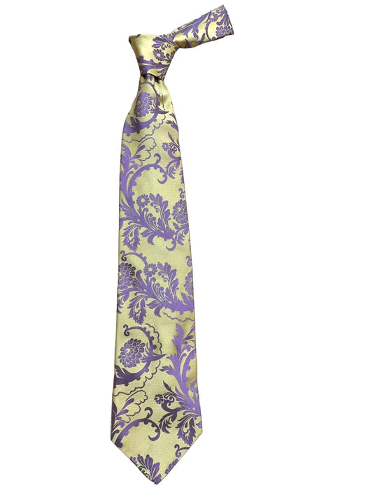 VERSACE- Silk Brocade Print Tie