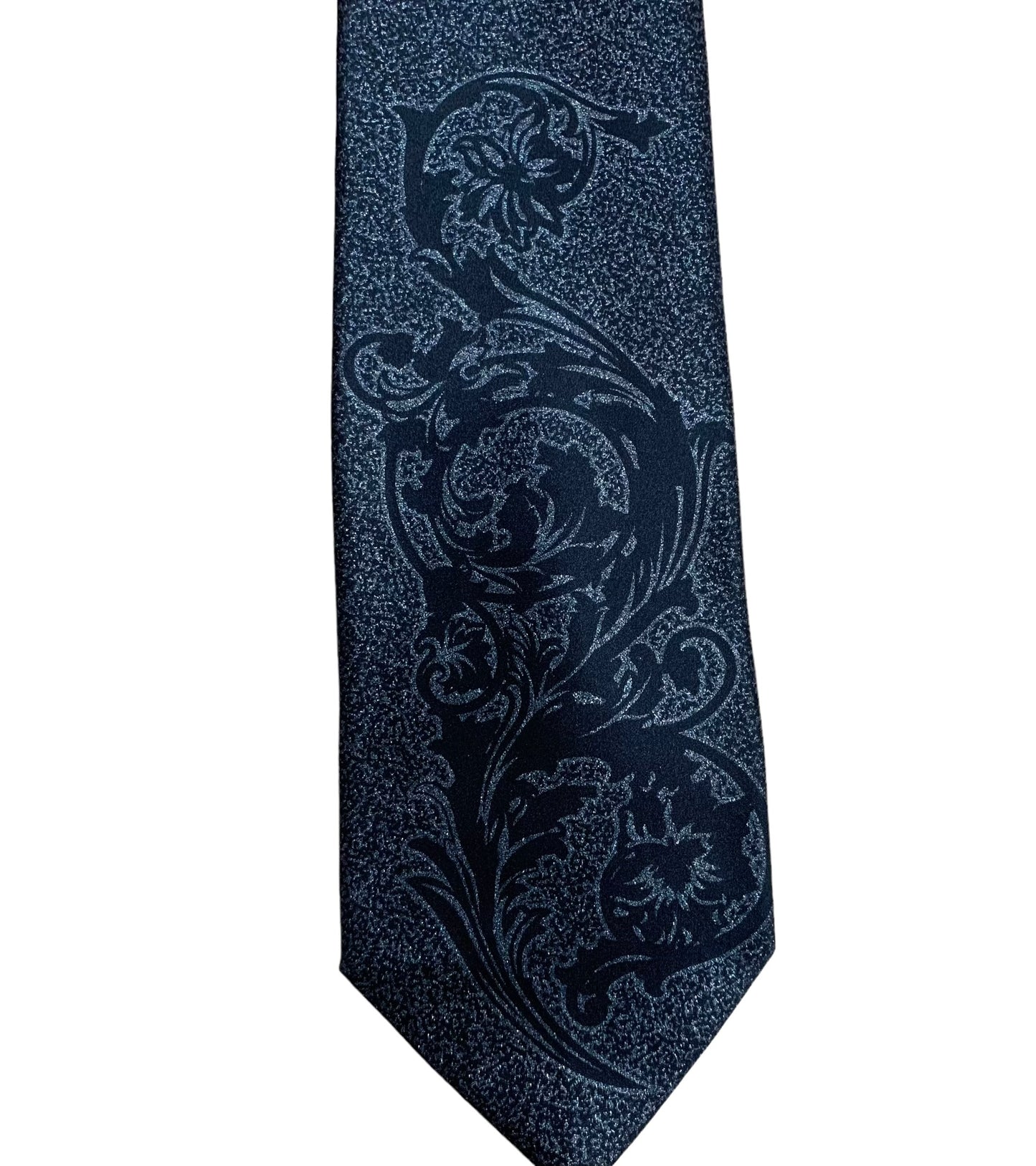 VERSACE- Black Silk Jacquard Tie