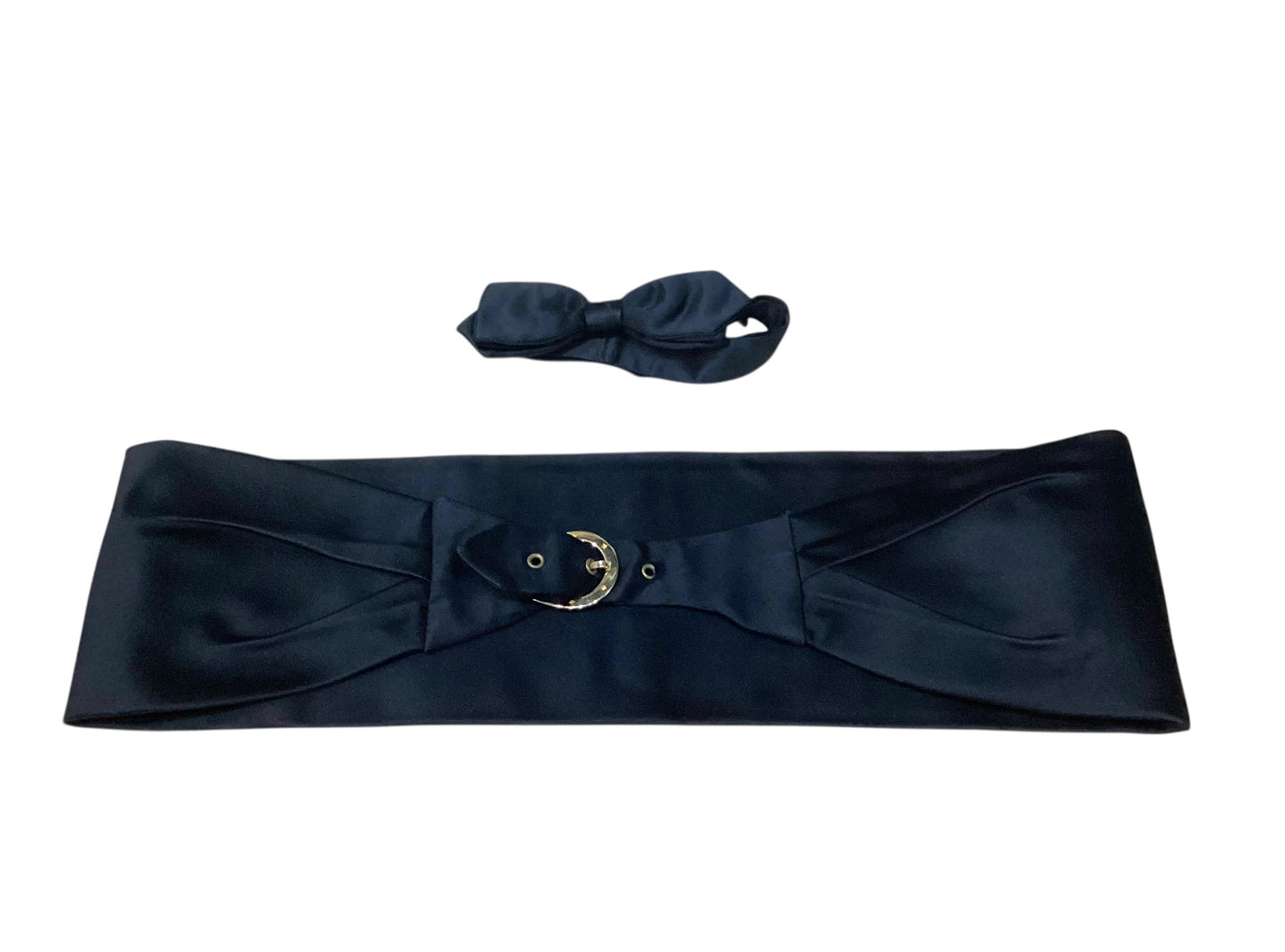 1970s Silk Cummerbund & Bowtie