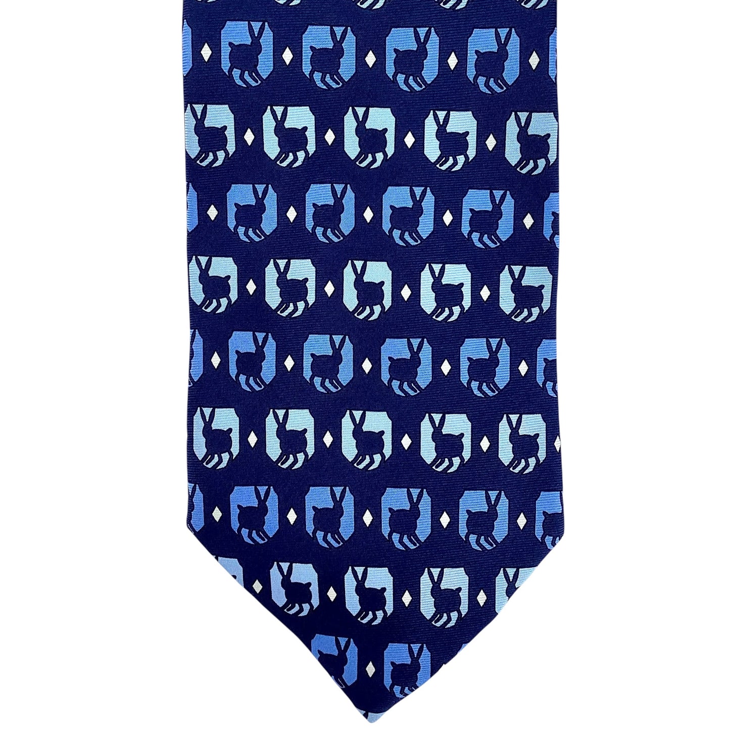 Rabbit Print Silk Tie
