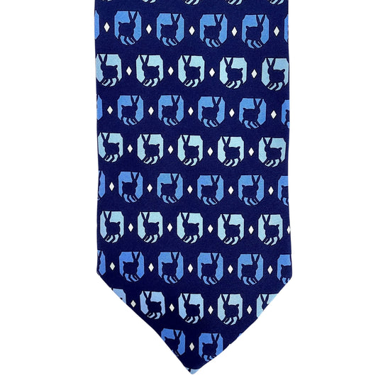 Rabbit Print Silk Tie