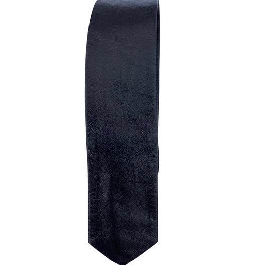 1980s Skinny Leather Tie