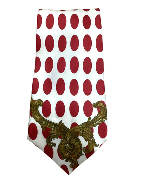 1990s Polka Dot Silk Tie