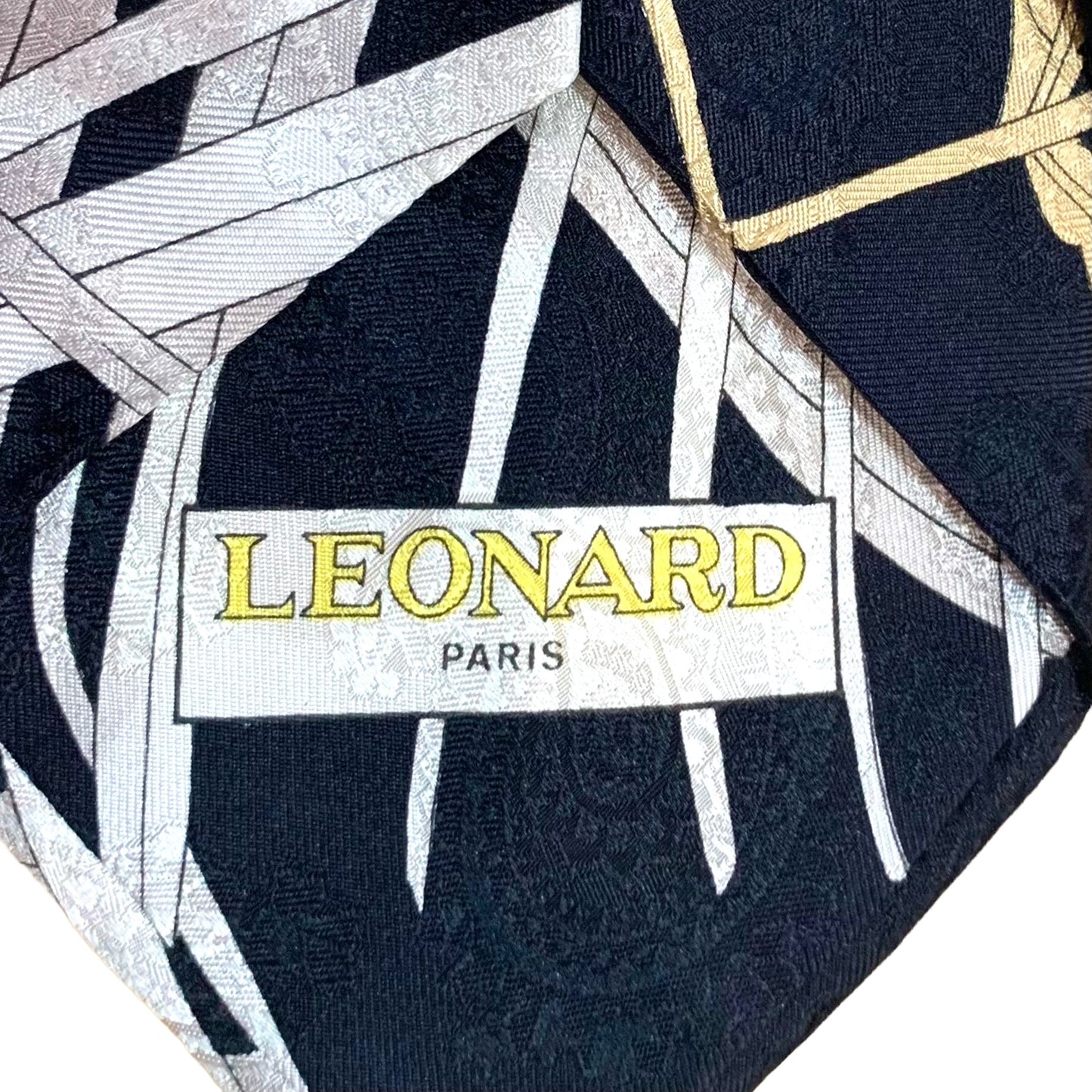 LEONARD- 1990's Floral Silk Print Tie