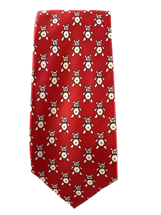 Teddy Bear Silk Tie
