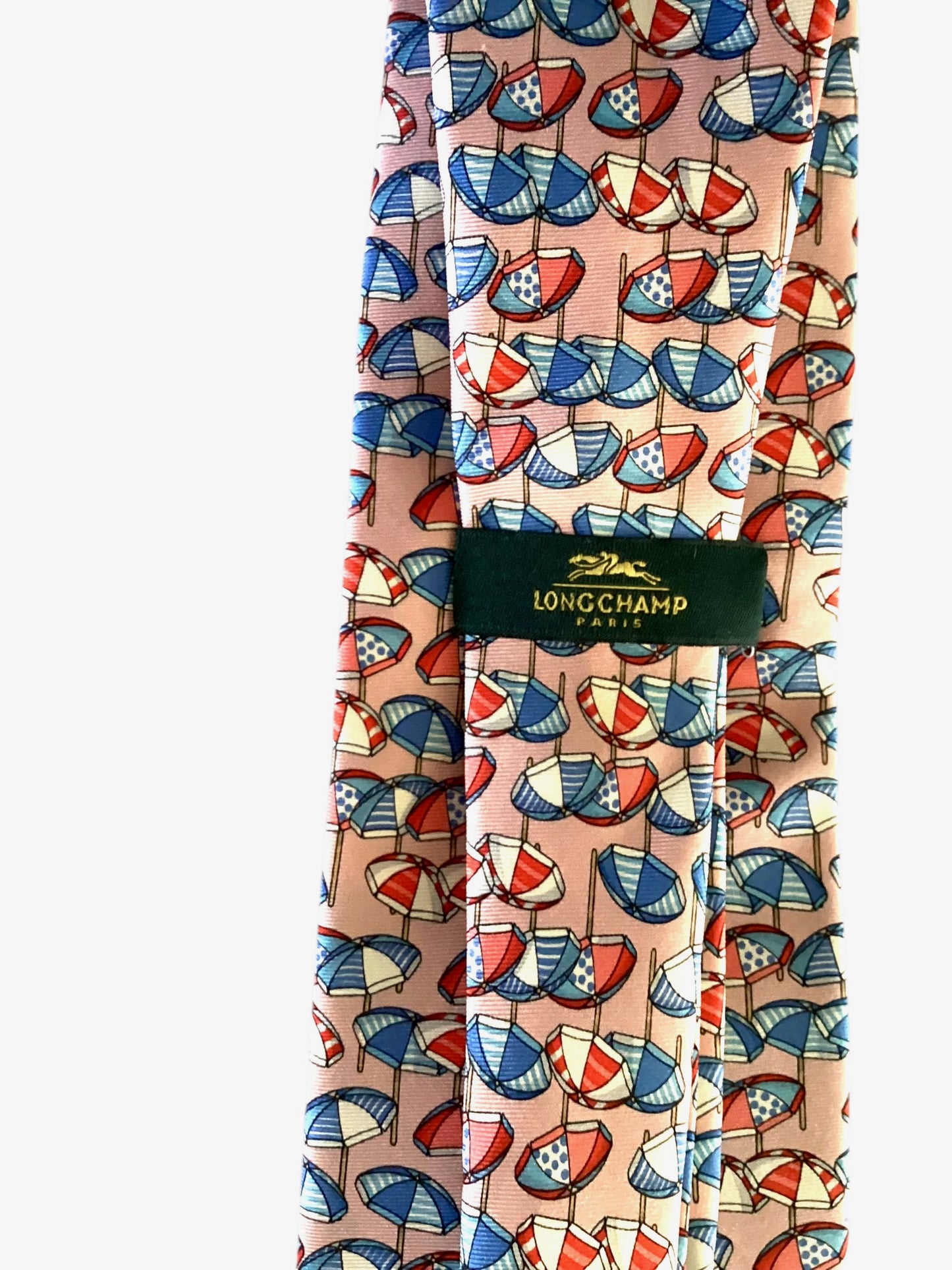 Umbrella Print Silk Tie