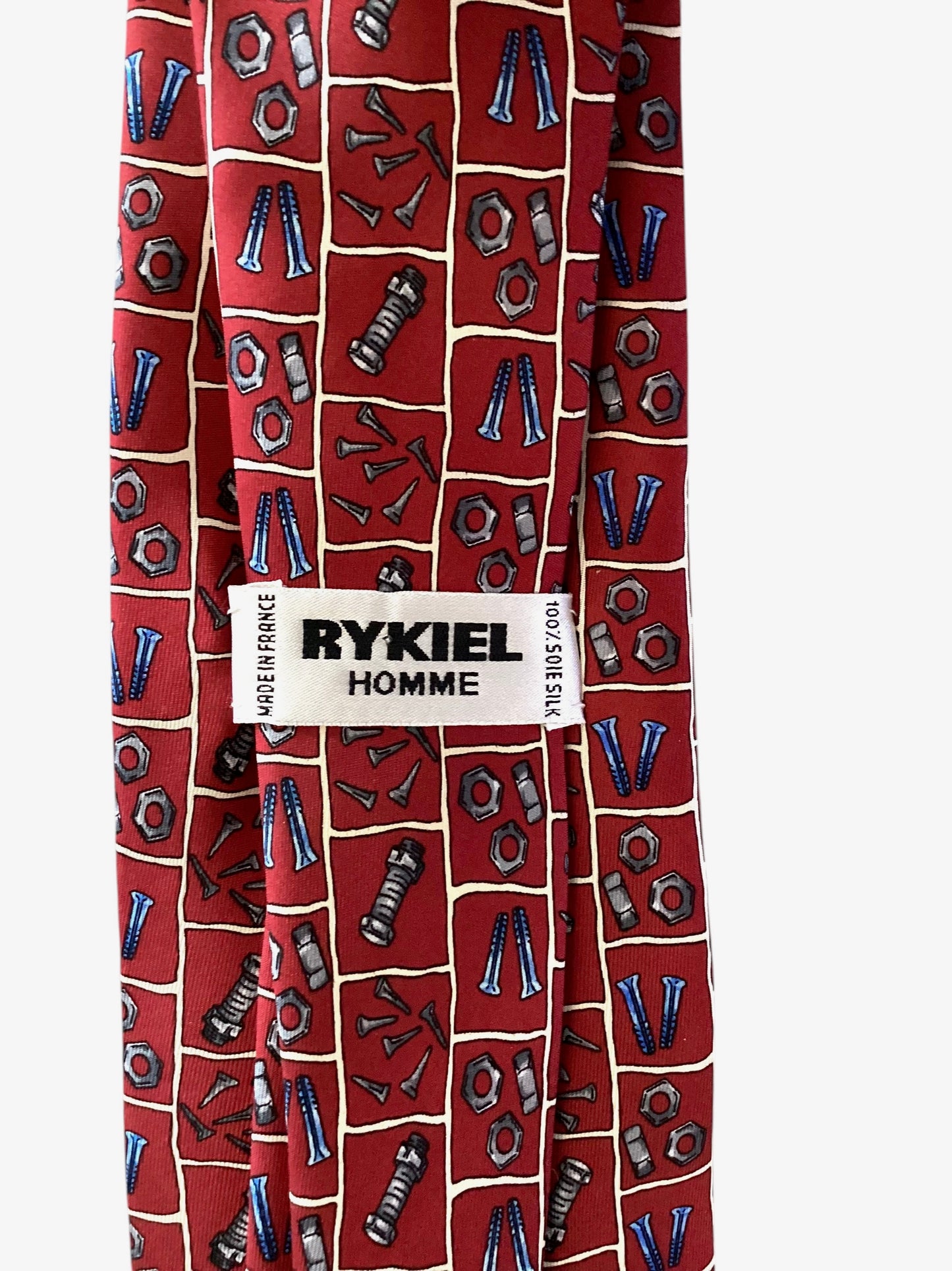Nuts & Bolts Printed Silk Tie