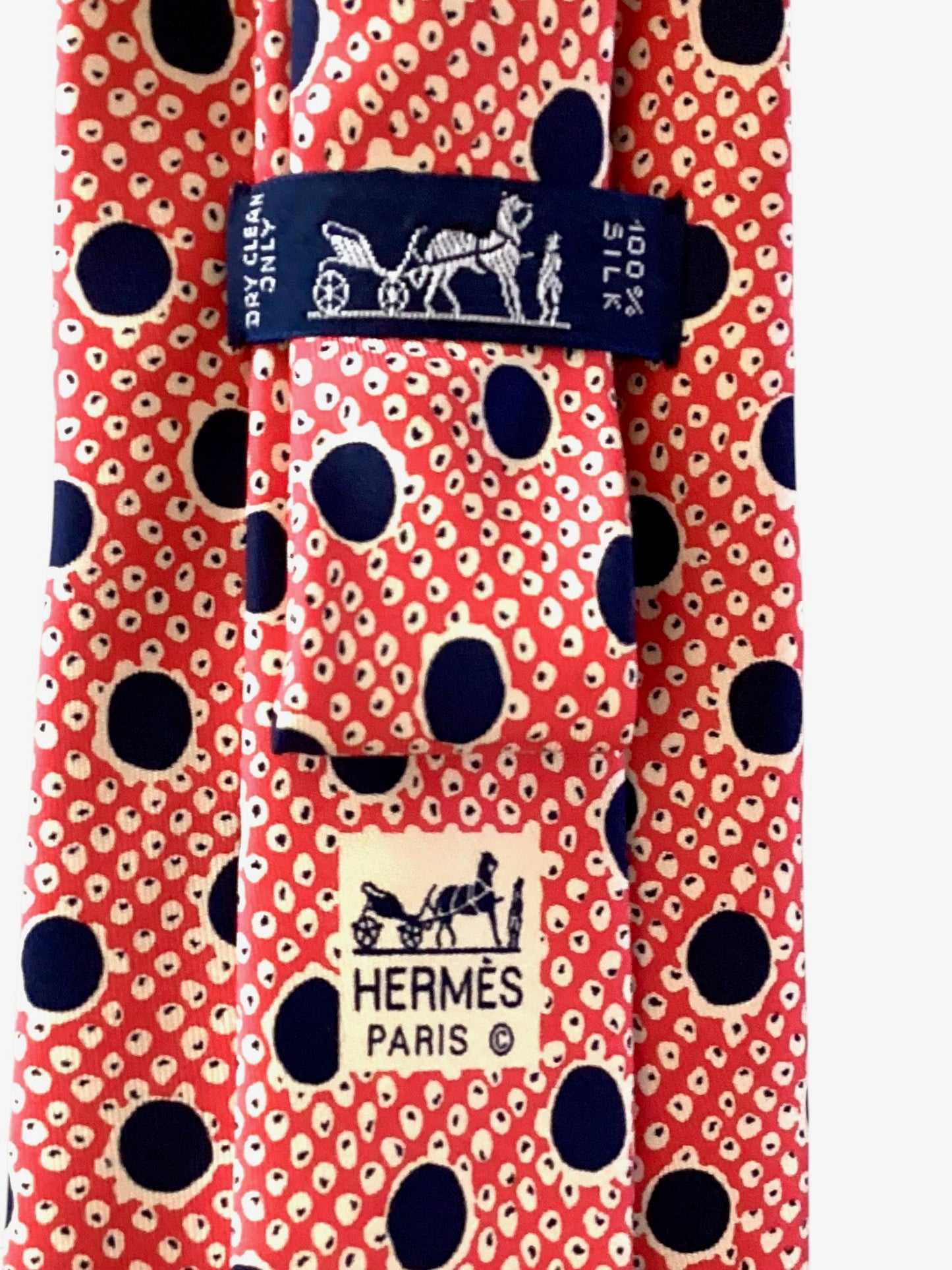 Red Silk Print Tie