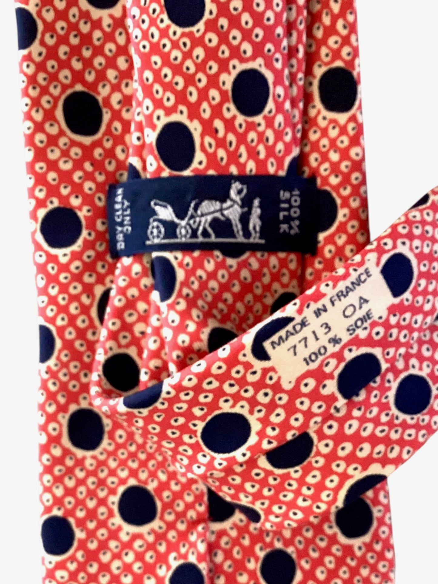 Red Silk Print Tie