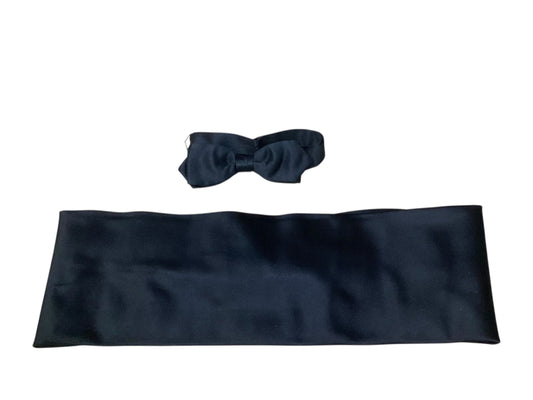 1970s Silk Cummerbund & Bowtie