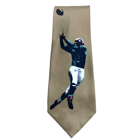1990s Football Print Silk Tie
