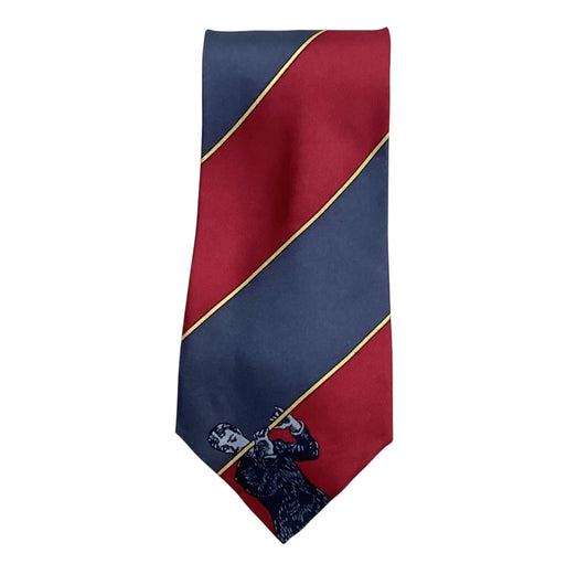1990s Flautist Stripe Silk Tie