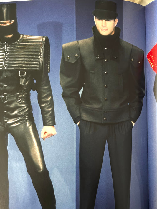 PIERRE CARDIN- 1991 Black Sculptured Wool Jacket, Size Large