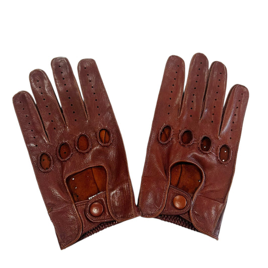 Leather Driving Gloves, Size Large