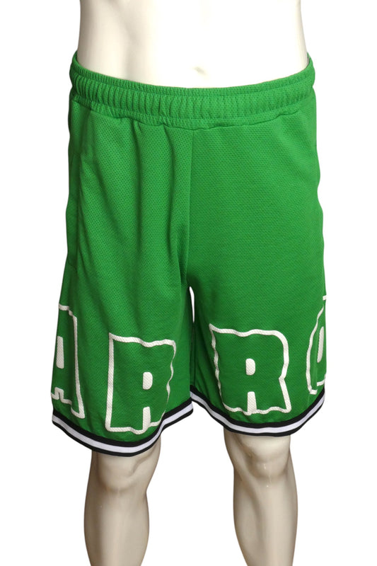 BARROW- NWT Green Graphic Print Gym Shorts, Size Medium
