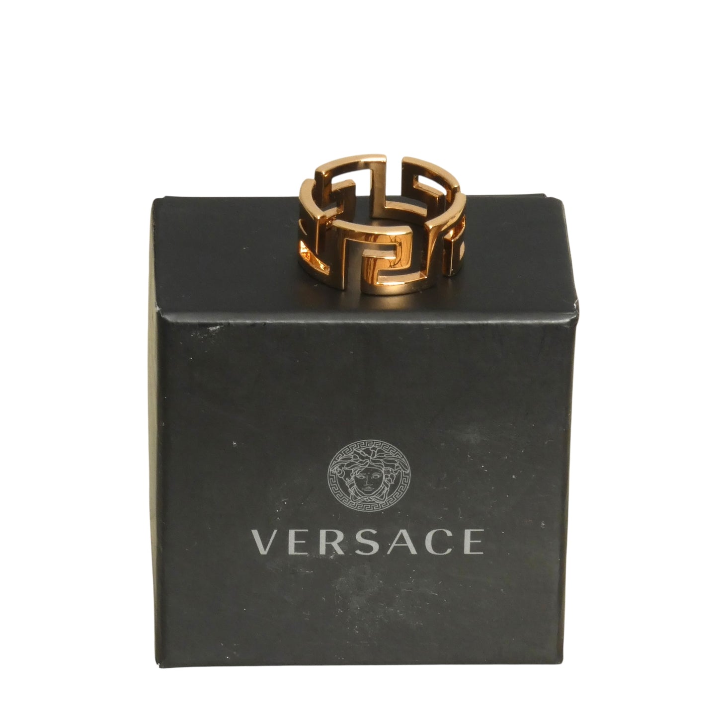 VERSACE- NIB Gold Plate Greco Band, Multiple Sizes Available