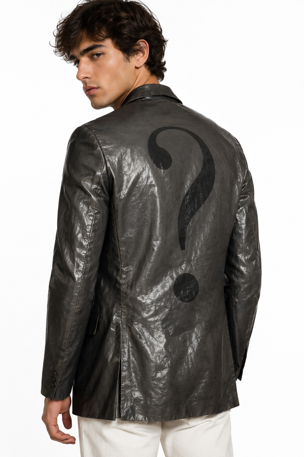 MOSCHINO CHEAP & CHIC - 1990s Organza Question Mark Blazer, Size-Medium