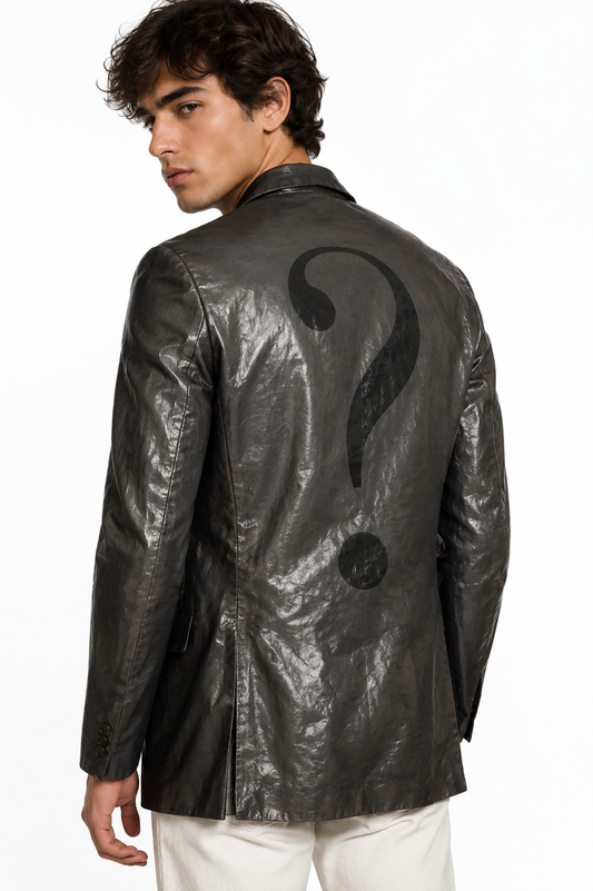 MOSCHINO CHEAP & CHIC - 1990s Organza Question Mark Blazer, Size-Medium