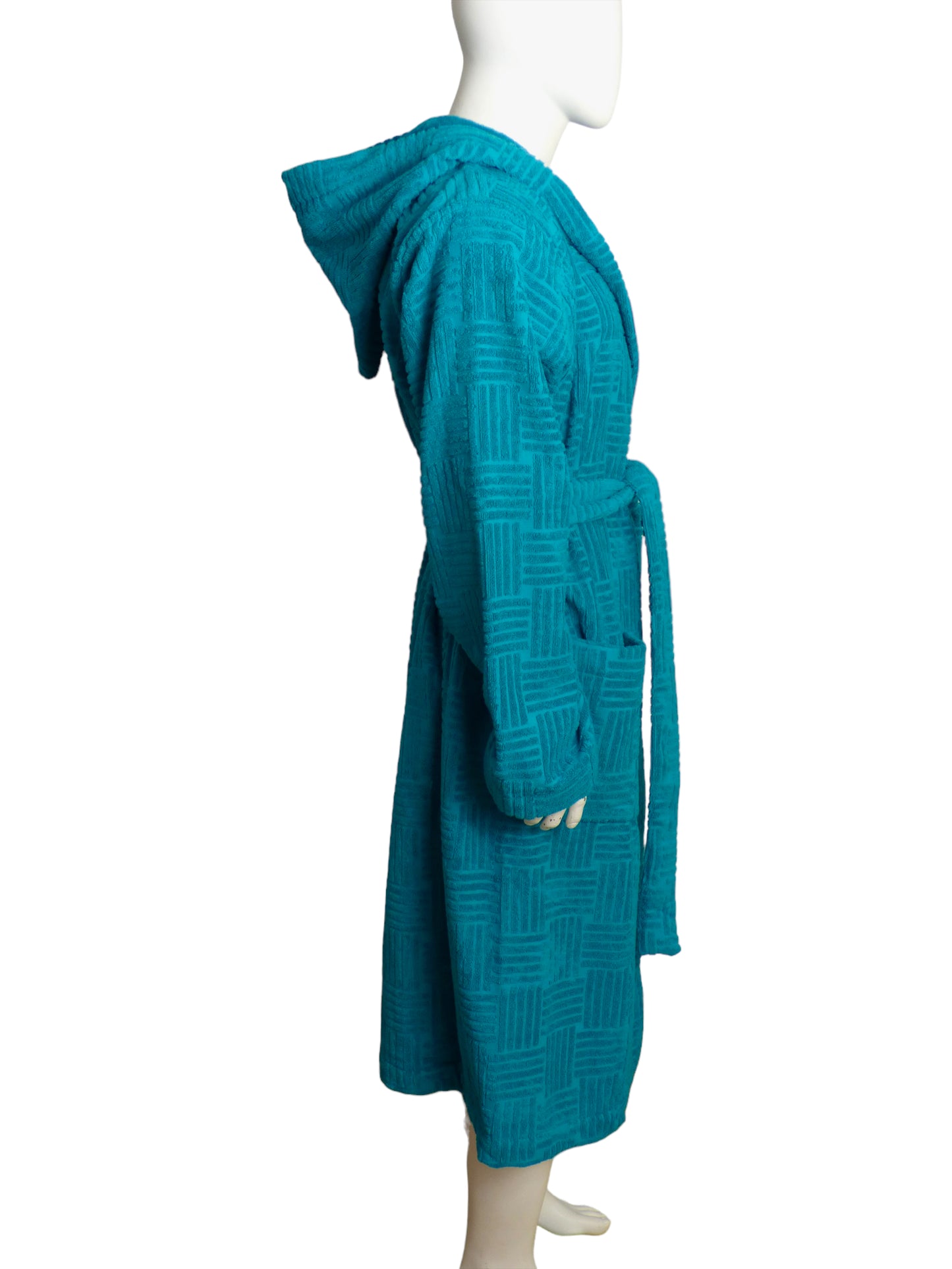 BOTTEGA VENETA- NWT Teal Intreccio Cabana Robe, Size Large