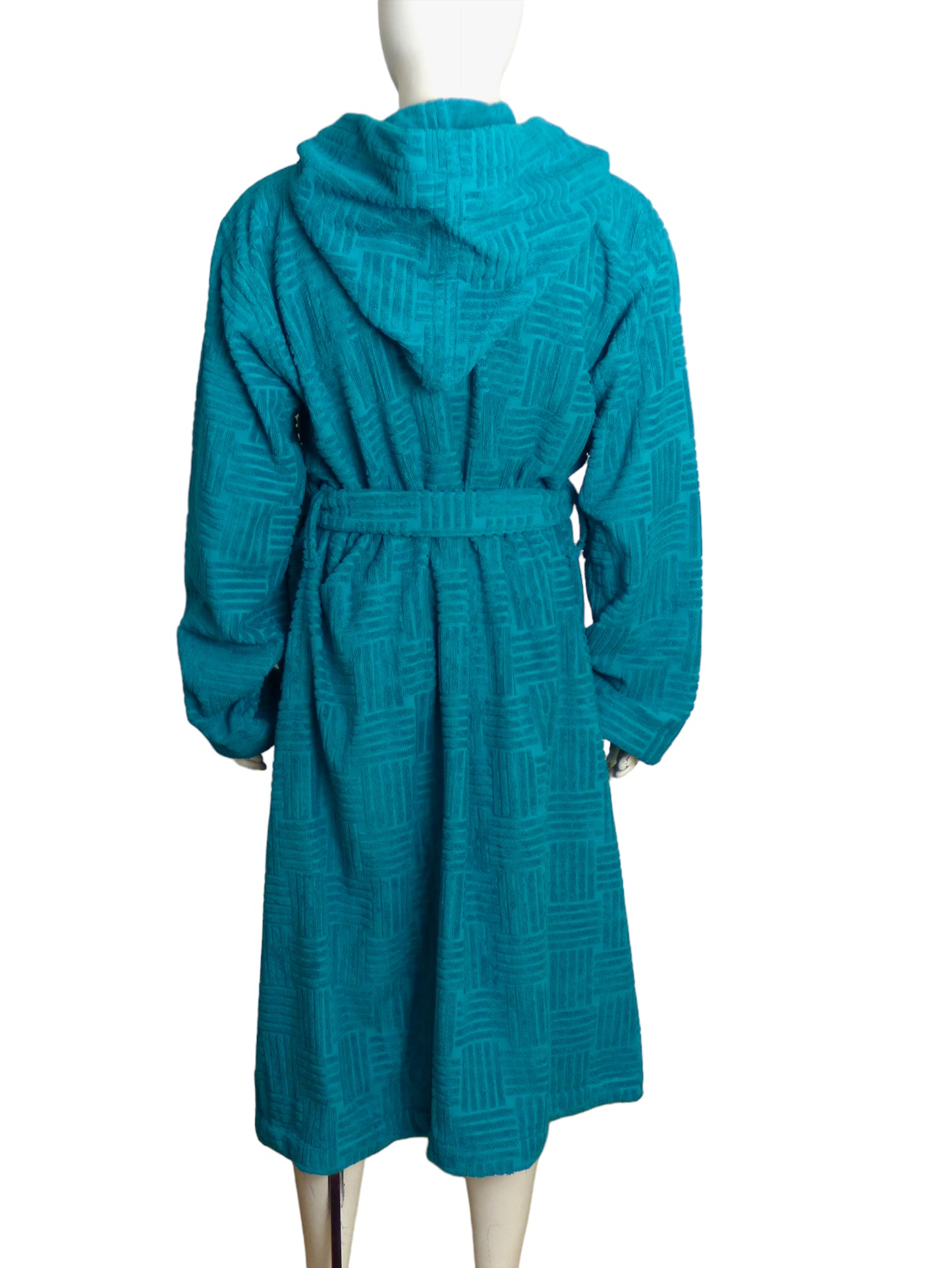 BOTTEGA VENETA- NWT Teal Intreccio Cabana Robe, Size Large