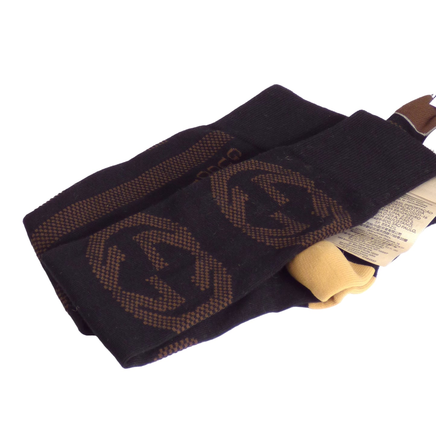 GUCCI- Brown Logo Furia Socks, Multiple Sizes Available