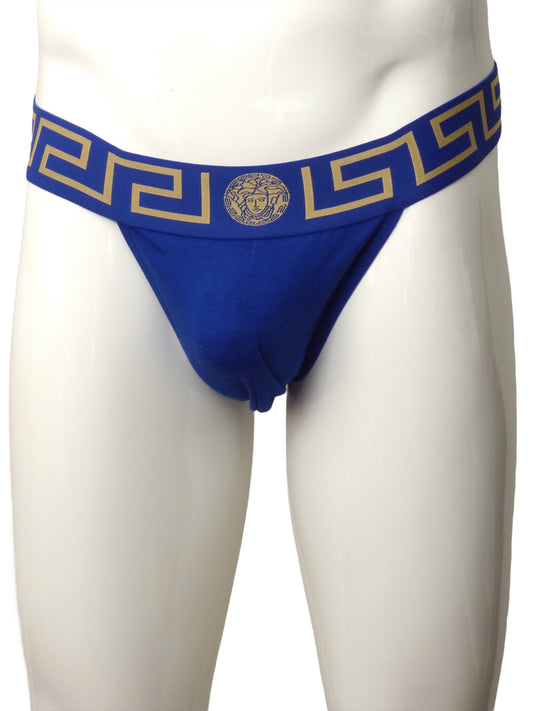 VERSACE- NIB Blue Greca Border Jock Strap, Multi Sizes Available