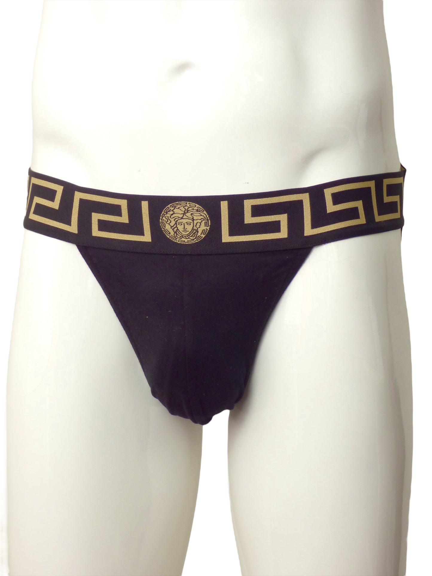 VERSACE- NIB Black Greca Border Jock Strap, Multi Sizes Available