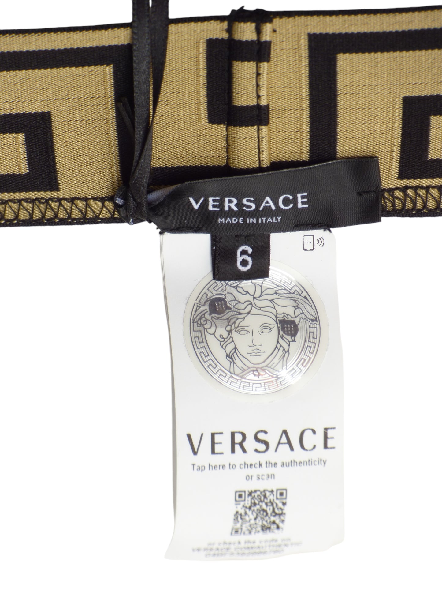 VERSACE- NIB Black Greca Border Jock Strap, Multi Sizes Available