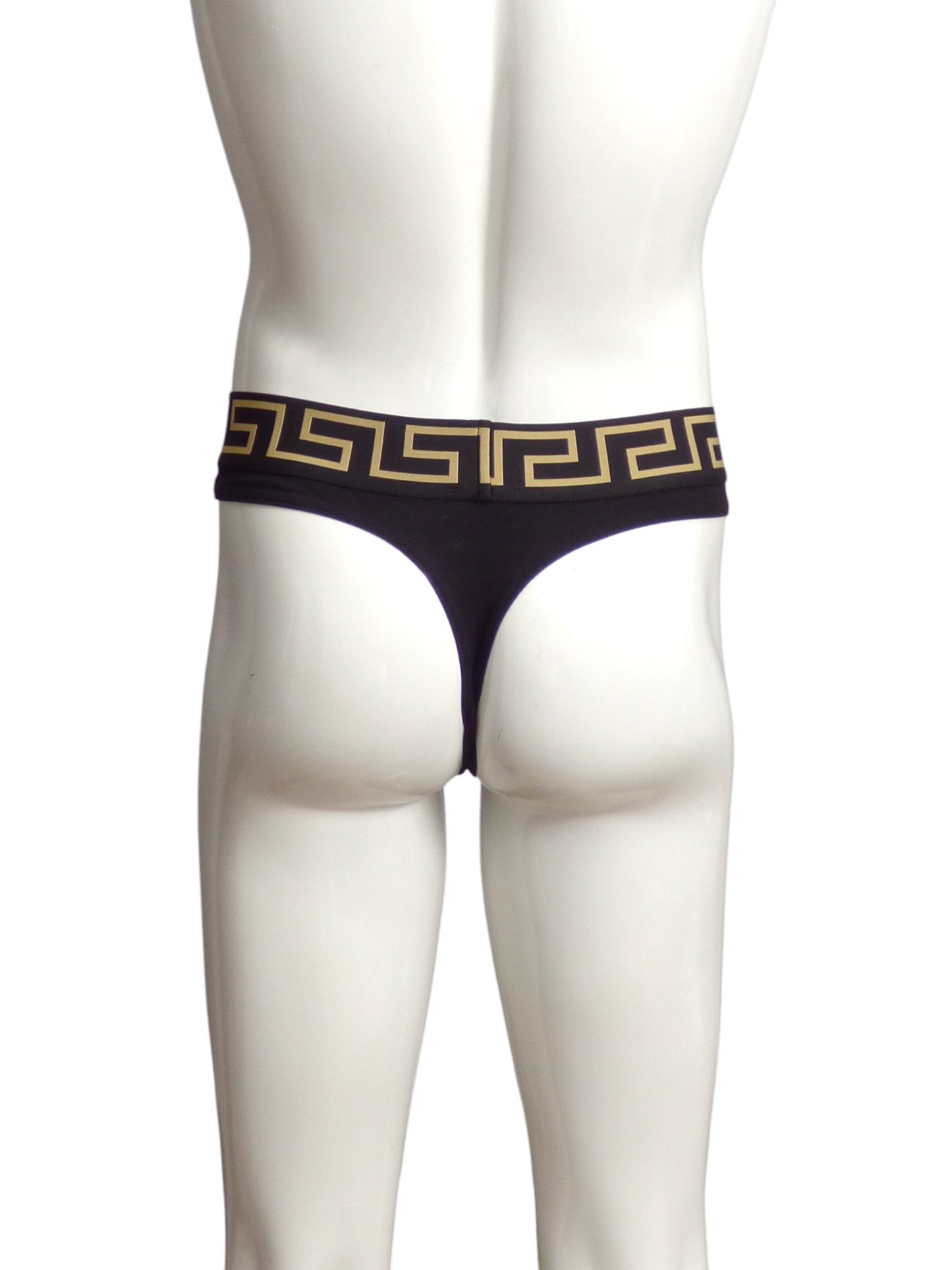 VERSACE- NIB Black Thong, Multiple Sizes Available