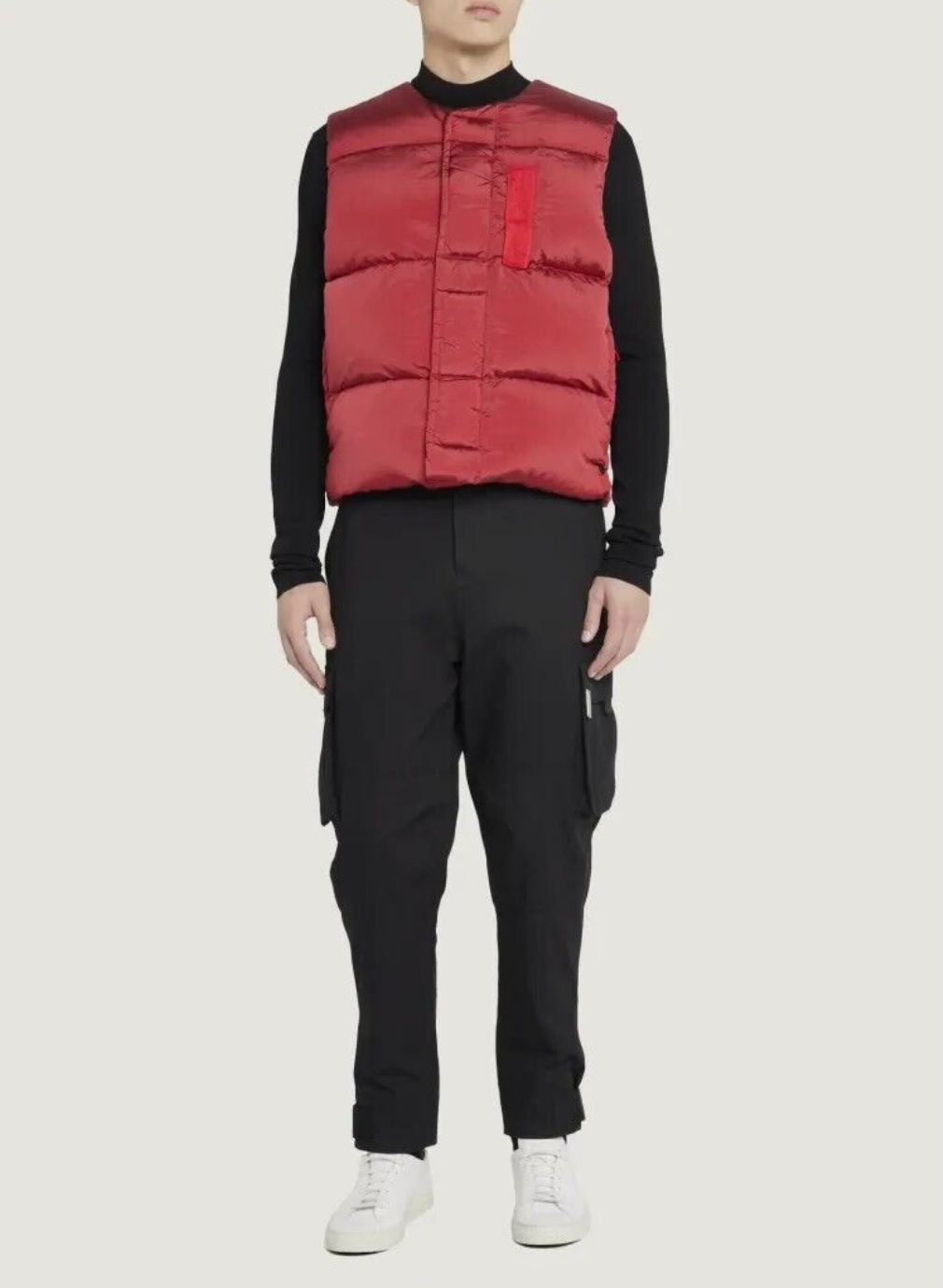 STONE ISLAND- NWT Red Puffer Vest, Size XL