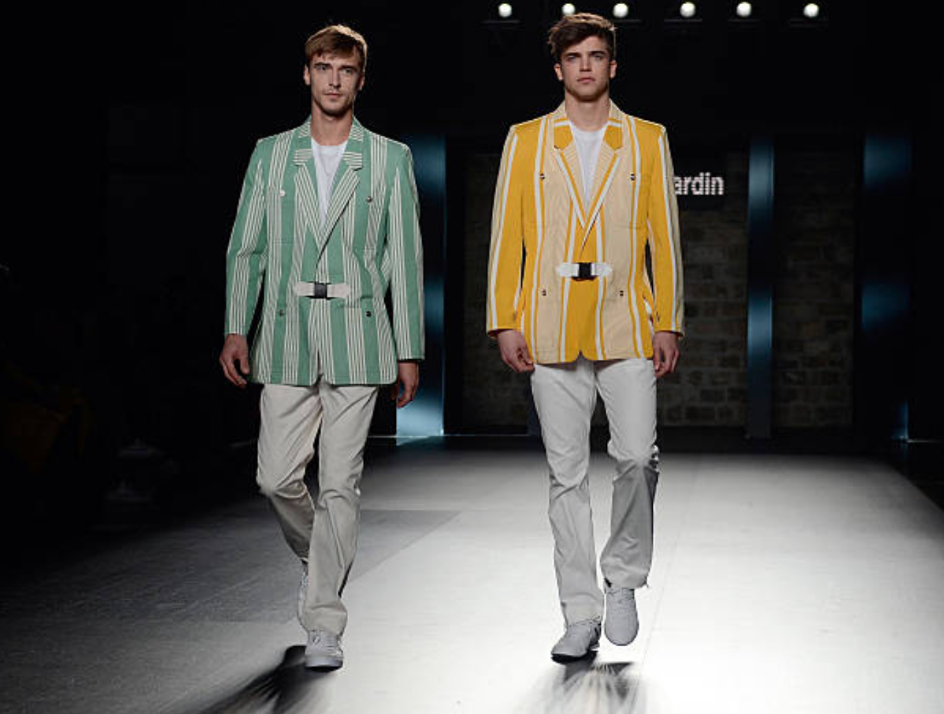 2013 Cotton Stripe Blazer, Size Large