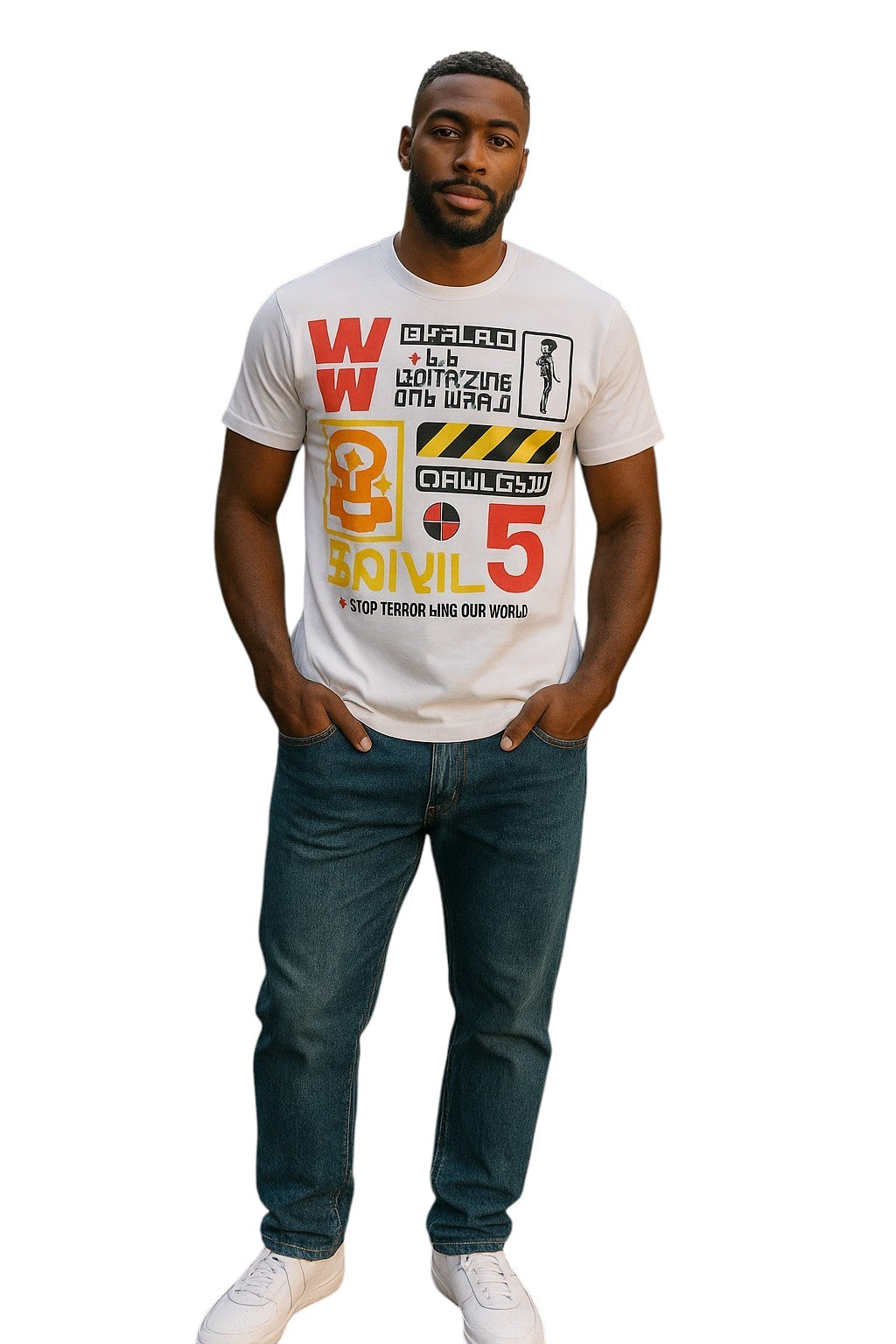 WALTER VAN BEIRENDONCK- Graphic Print T-Shirt, Size Med