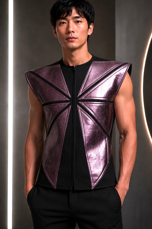 PIERRE CARDIN - 2010 Neoprene & Vinyl Vest, Size Large